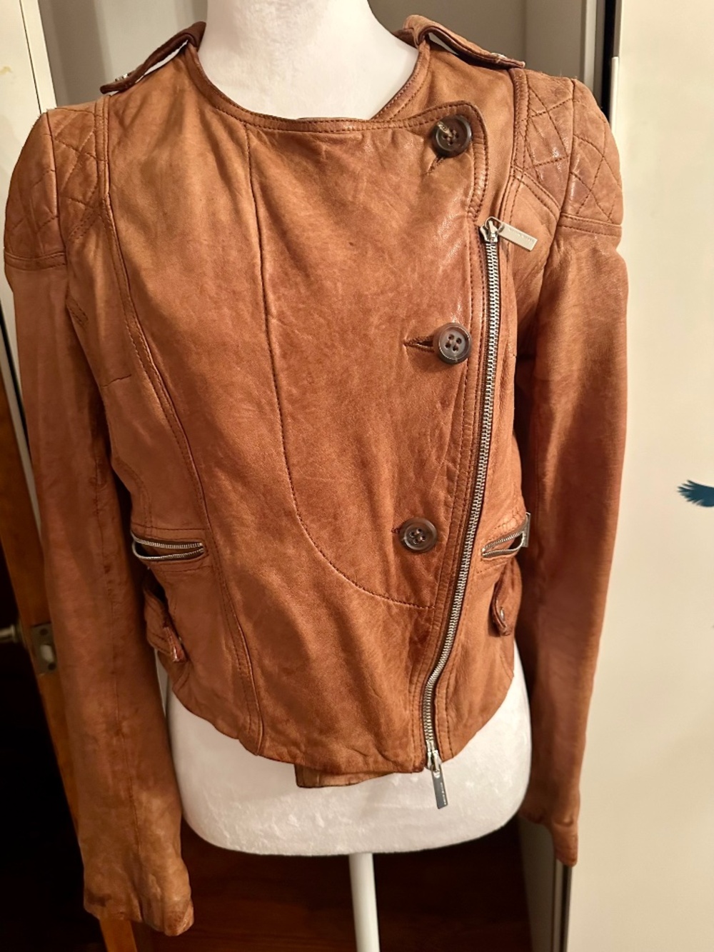 Brown Leather Jacket Karen Millen